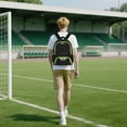 thumbnail image 2 of WOLT Mesh Lemongreen Soccer Bag Backpack with Shoe and Ball Compartments for Boys Ball Equipment Bag, 2 of 7