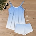 thumbnail image 6 of Tankini Swimsuits for Women Gradient Plus Size Summer Tummy Control Two Piece Bathing Suits Tank Tops with Swim Shorts Swimwear, XL, 6 of 6