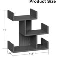thumbnail image 2 of Display Shelf Set of 2， Desktop Bookshelf ，Wood Desktop Bookshelf for Living Room, Bedroom Shelves for Decor 6.30" D x 13.4" W x 14.2" H Grey Wash, 2 of 13