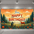 thumbnail image 6 of Deer Design Banner Hunting Theme Deer Backdrop Forest Scene Vintage Style Wildlife Background for Hunting Birthday Party Outdoor Celebration Wildlife Themed Event, 6 of 9