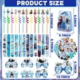 thumbnail image 2 of Frozen Party Supplies, Frozen Birthday Party Supplies Set Includes 12 Slap Bracelets, 12Straws, 12 Bags, 12 Glasses, 50 Stickers for Frozen Party Decoration, 2 of 6
