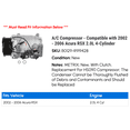 thumbnail image 2 of A/C Compressor - Compatible with 2002 - 2006 Acura RSX 2.0L 4-Cylinder 2003 2004 2005, 2 of 2