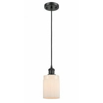 Innovations 516-1P-BK-G341 Hadley 1 Light Mini Pendant part of the Ballston Collection, Matte Black