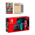 thumbnail image 1 of Nintendo Switch Neon Red Blue Joy-Con Console Super Mario Odyssey Bundle, with Mytrix Tempered Glass Screen Protector - Improved Battery Life Console with the Best Super Mario Game, 1 of 9