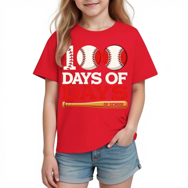 Camiseta Gráfica de Manga Corta Linda para Niños Camiseta Impresa Suave Transpirable para el Juego Escolar