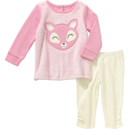 Healthtex Newborn Baby Girl Fox Fleece T