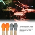 thumbnail image 3 of Advancent Paquete de 4 baquetas de silenciosas, amortiguador de manga de silicona, portátil para principiantes, cabeza de baquetas, Accesorios para instrumentos musicales Gris, 3 of 6