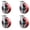 4 Swivel - No Brakes  - Red, variant on 4 Inch Red Poly on Cast Iron Wheel Rigid Caster with Roller Bearing SCC