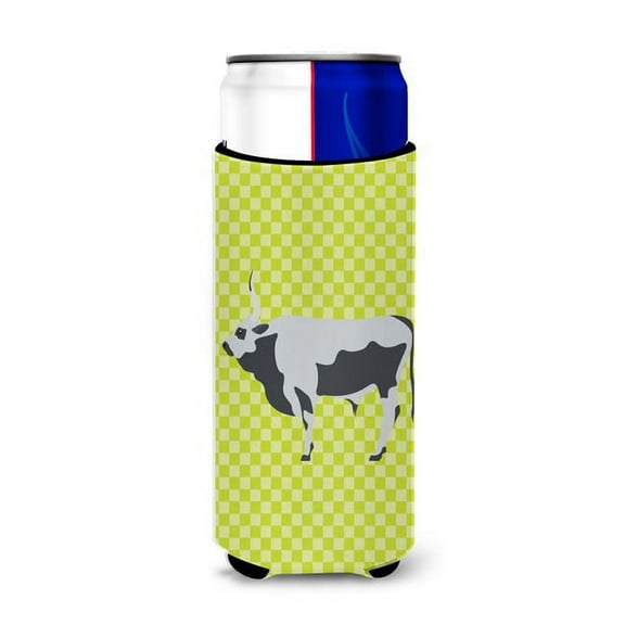 Carolines Treasures BB7650MUK Hungarian Grey Steppe Cow Green Michelob Ultra Hugger for Slim Cans