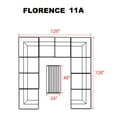 thumbnail image 2 of TK Classics Florence Wicker 11 Piece Patio Conversation Set with 2 Sets of Cushion Covers, 2 of 2