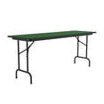 thumbnail image 3 of Correll Deluxe High Pressure Top Folding Table, 24x60", RECTANGULAR, GREEN, BLACK, 3 of 4
