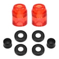 thumbnail image 1 of Generic Coussinets Amortisseurs Transparents Rouges en PU pour Planche à Roulettes 7 Pouces, Longboard et Cruiser avec Bagues Coniques et Cylindriques, Coupelles Pivotantes et Rondelles, 1 of 7