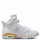 thumbnail image 2 of Ni-k-e WOMEN AIR JORDAN 6 RETRO SHOES Pure Platinum/Blue DQ4914 074 size 9.5-12, 2 of 6