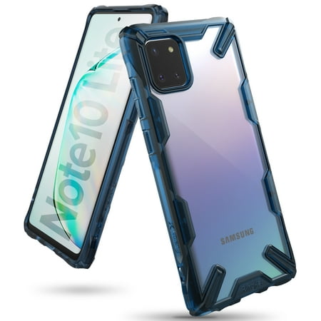 Ringke Fusion-X Case Compatible with Samsung Galaxy Note 10 Lite, Transparent Hard Back Shockproof Advanced Bumper Cover - Space Blue