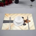 thumbnail image 2 of MKHERT Musical Instruments Violin Neck On Old Musical Paper Placemats Table Mats for Dining Room Kitchen Table Decoration 12x18 inch,Set of 4, 2 of 4