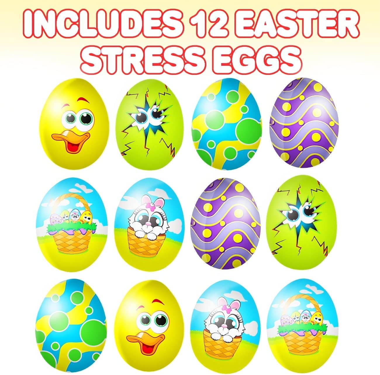 ArtCreativity  Squishy Egg Toys, 12 Pack, Slow Rising