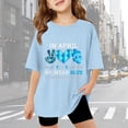 thumbnail image 2 of ibiyuan Autism Awareness Shirt Kids Autism Acceptance Shirts Inspirational Tops for Toddler Boys Girls Mental Health Graphic Top,Sky Blue, 2 of 9