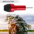 thumbnail image 3 of 10mm Motorcycle Slider Frame Aluminum Alloy Plastic Wheel Fairing Protection Crash Pad Protector Guard 44mm 137mm Bolt Red 1 Set, 3 of 7