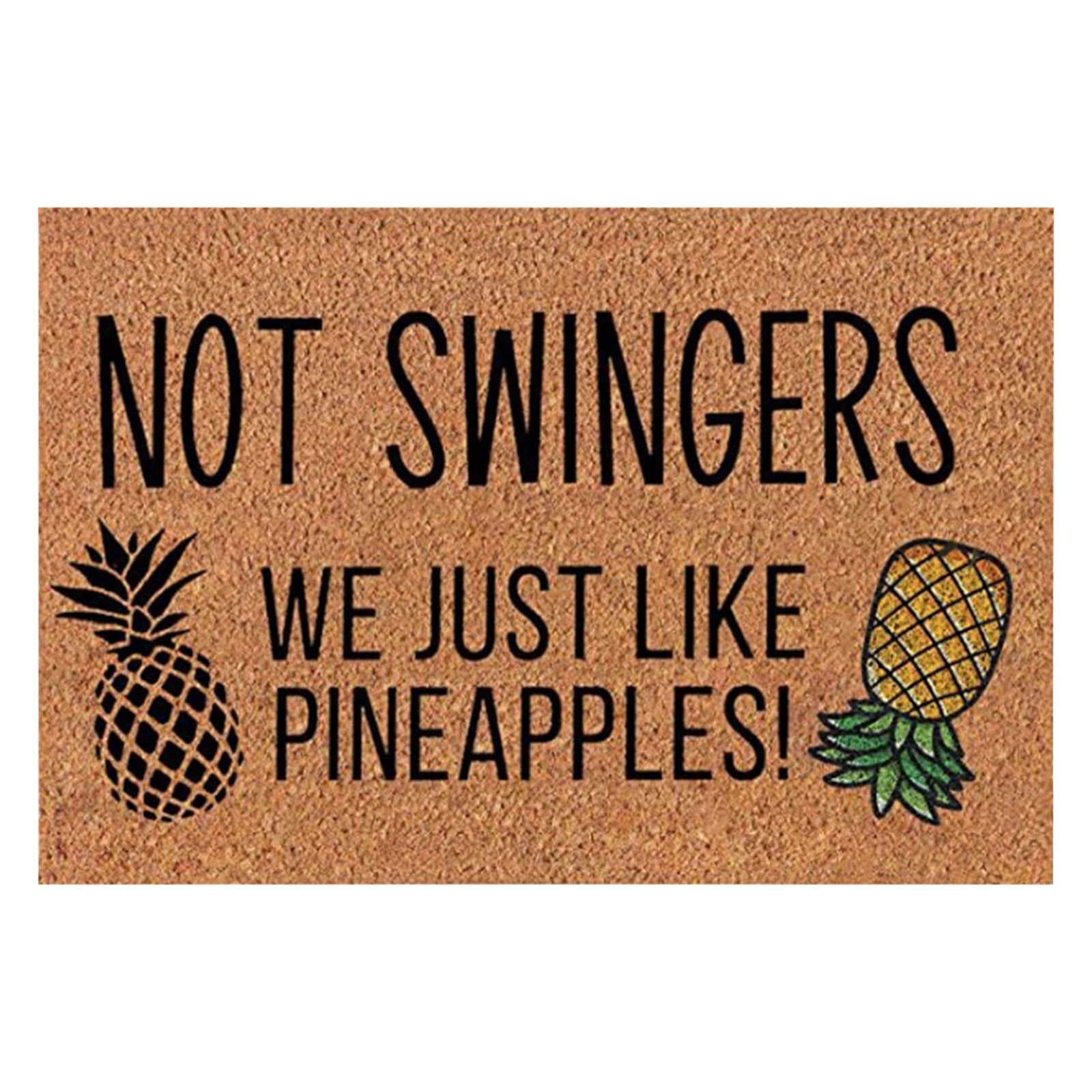 Virmaxy Upside Down Pineapple Door Mat 23.6 X 15.7 Inch Indoor Outdoor