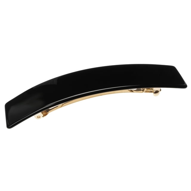 Pasador rectangular extralargo France Luxe - Negro