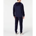 thumbnail image 5 of Ideology Mens Velour Chevron Hoodie Sweatshirt, Blue, Small, 5 of 5