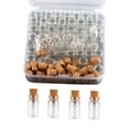 thumbnail image 5 of deevoka 50 Pieces Mini Glass Bottles Jars with Cork Necklace Pendant Charm Clear Jar, 5 of 8