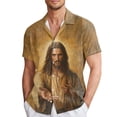 thumbnail image 1 of Chemise à Manches Courtes Imprimée Graphique Décontractée pour Hommes avec Col à Revers pour un Style Quotidien Élégant, 1 of 4