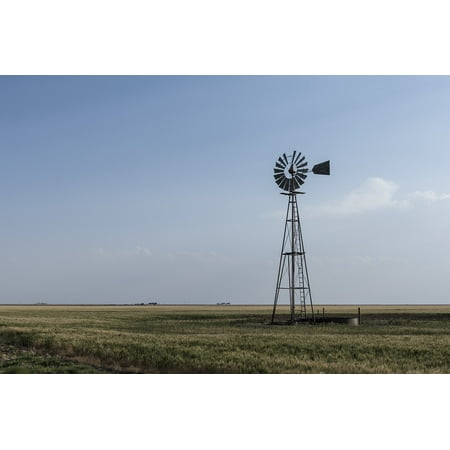 Countryside Windmill - LAMINATED POSTER Panhandle Sky Texas Western Windmill Countryside Poster Print 24 x 36