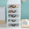 thumbnail image 2 of Transemion Stylish Desk Drawer Storage Box For Clutter-Free Space Organized Storage Organizer Storage Drawer 3 layers  white 1Set, 2 of 6