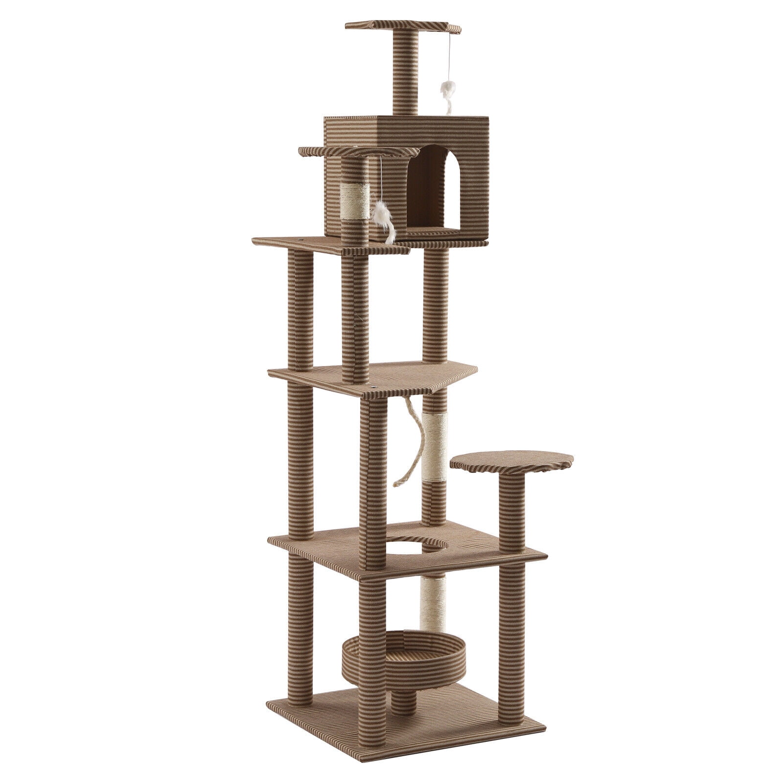 Sturdy Cat Tree Tower Kitty Activity Center Large Playing House W