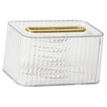 thumbnail image 2 of Caja de Pañuelos Dispensador de Pañuelos de Borde Redondeado para Organizador de Baño de Dormitorio Blanco Transparente+Caja de Pañuelos Dispensador D Soledad Caso de tejido, 2 of 9