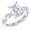 Platinum, variant on 2.13 Carat LAB GROWN DIAMOND Twisting Infinity Gold & Diamond Split Shank Pave Set Engagement Ring (E-F Color VS1-VS2 Clarity 2 Ct Center) Platinum Size: 5 Emerald Shape