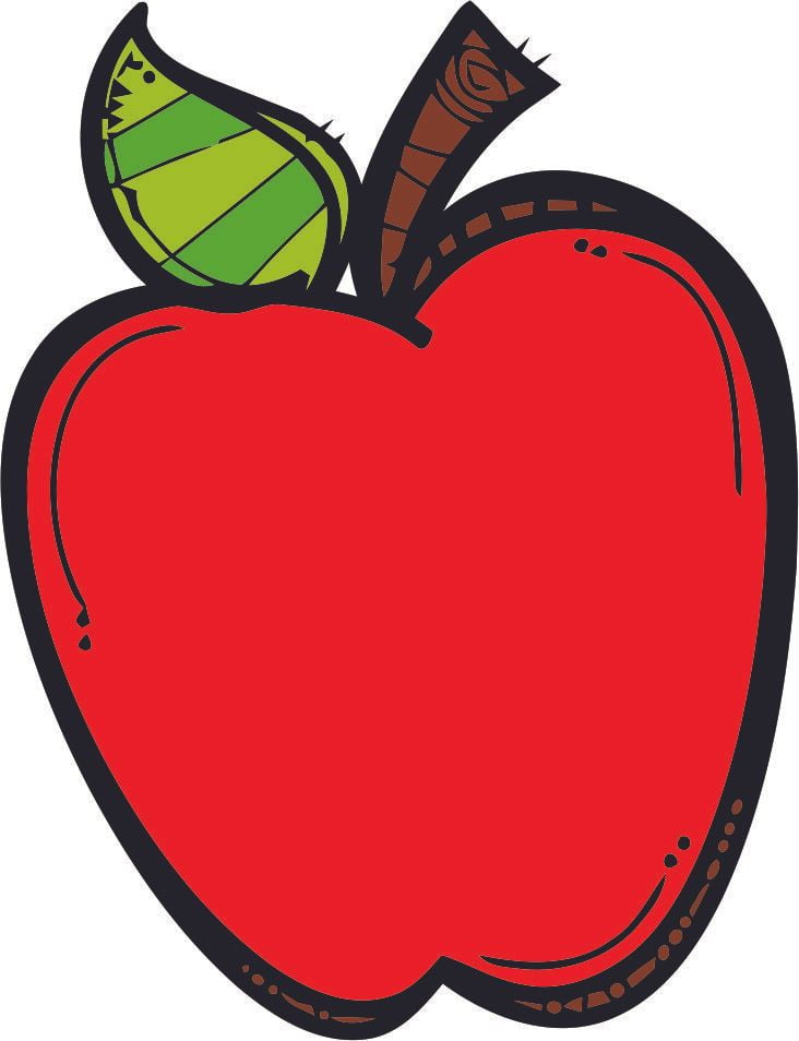 Red Apple Apples Design School Wall Decals for Classroom Decoration and