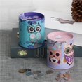 thumbnail image 1 of Cylindre Tirelire Colorée Hibou Pot de Peinture Boîte Récompense Style Rétro Porte-Stylo en Fer-Blanc Figurines Cadeau d'Anniversaire, 1 of 7