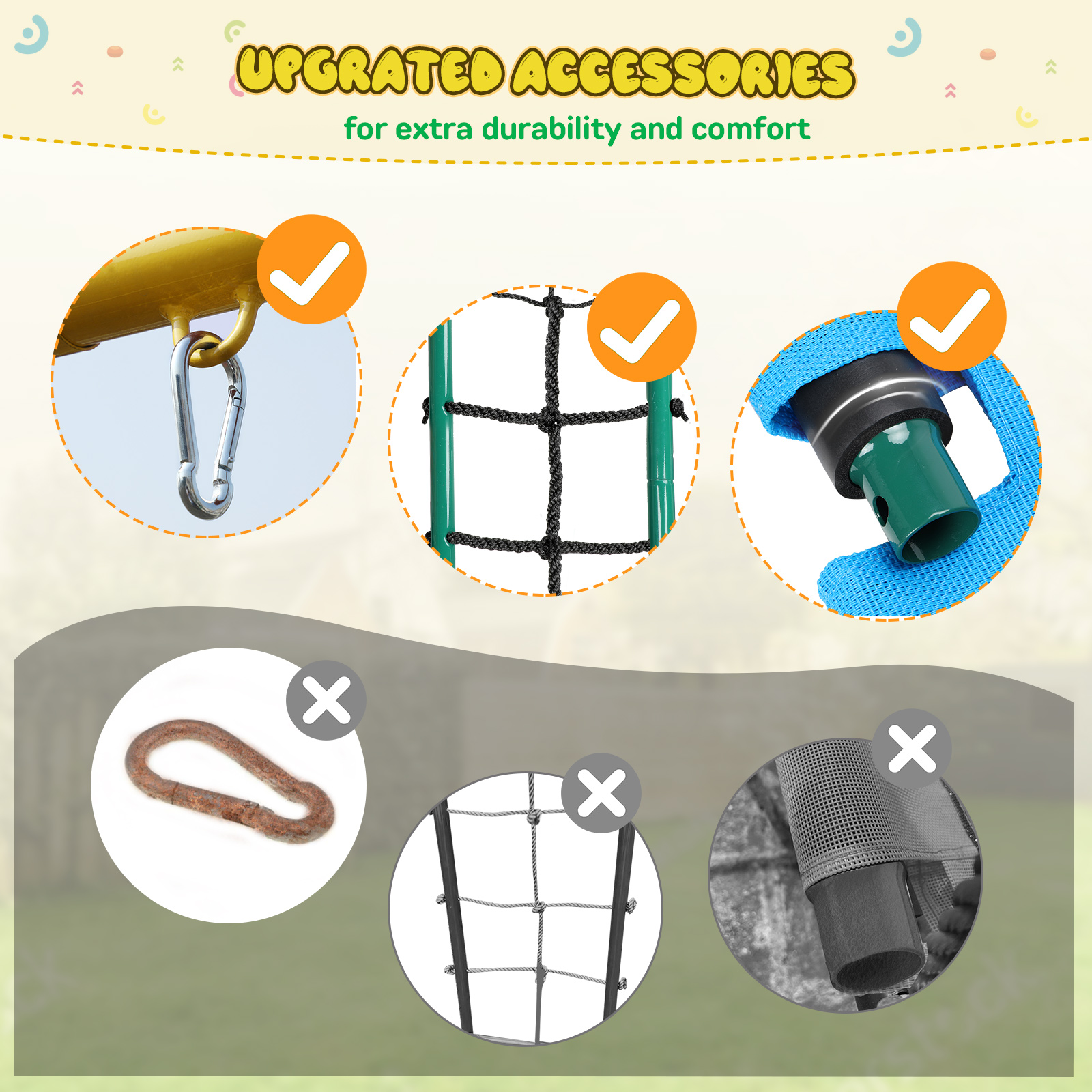 Easoger Swing Set with Climber and Basketball Hoop photo 5