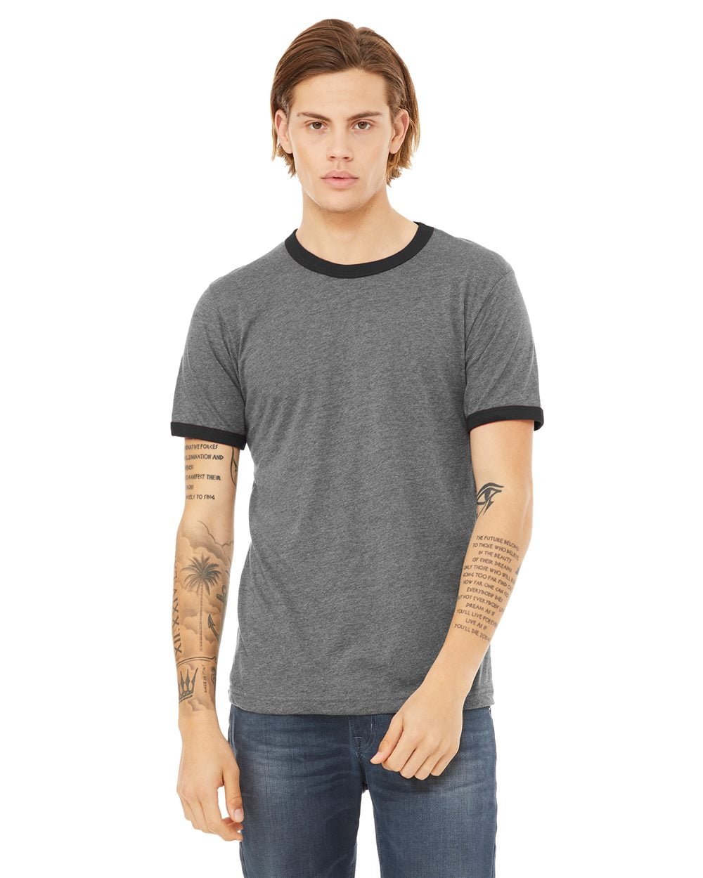 BELLA + CANVAS - Jersey Heather Ringer 