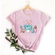 thumbnail image 5 of Mujeres Manga Corta de Verano Tops Día de San Valentín Impreso Cuello Redondo, Camisa de Moda Casual Blusa, 5 of 6