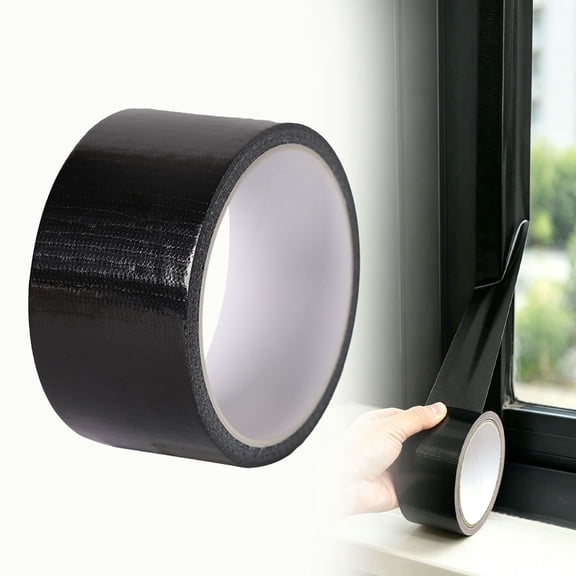 Strong Adhesive Duct Tape | Oimcto 4.5cm x 10M Cloth Tape, No Curling Edges, Multipurpose Repair & Sealing Tape, Multiple Colors - Black