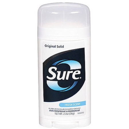 (2 Pack) Sure Fresh Scent Original Solid Anti-Perspirant & Deodorant, 2.7 oz