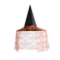 thumbnail image 5 of Women Adult Witch Hat with Spider Web Tulle & Rhinestone Decor, Pointed Witch Costume Hat, Elegant Halloween Dress Up Accessory for Cosplay, Trick or Treat and Photo Shoots, 5 of 6