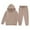 Khaki, variant on WOYY Toddler Girls Sweatsuit Letter Hoodie Sweatpants Clothes Set, Sizes 2-3T