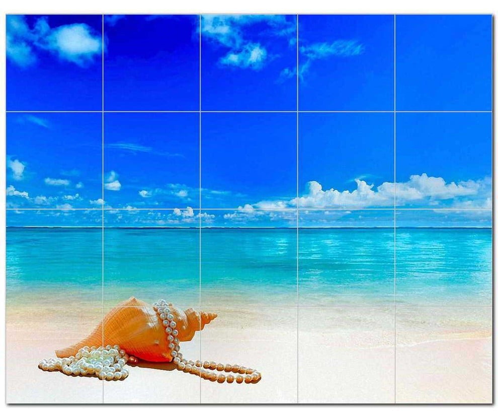 Beach Ocean Ceramic Tile Mural Kitchen Backsplash Bathroom Shower