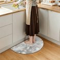 thumbnail image 4 of Half Circular Door Mat 24"x36", Grey Christmas Balls Large Absorbent Non Slip Front Entrance Rug, Xmas Balls Gray Diatomaceous Welcome Mat for Double Door Garage Living Room Entryway, 4 of 9