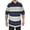 Navy Grey, variant on Mens Classic Old School Striped Midweight Pique Polo Shirt Street Casual Tshirt