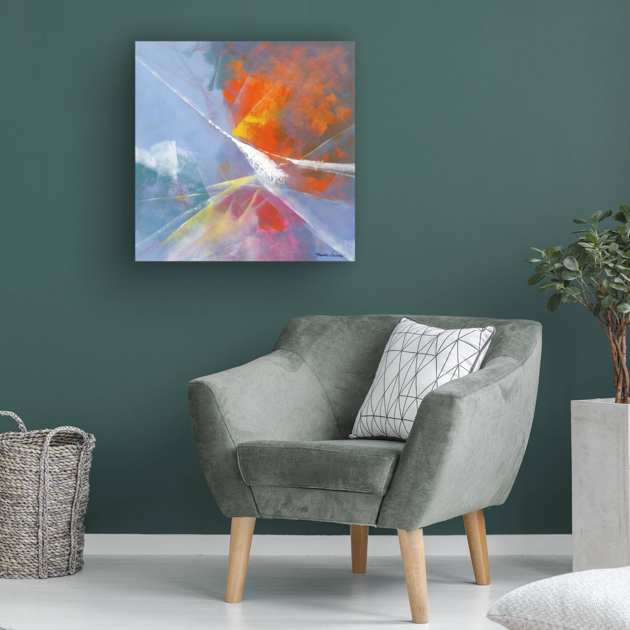 Canvas Wall Art - Thomas Leung 'Dancing Purple' Wall Art for Living Room, Bedroom, or Office Décor by Trademark Fine Art - 14 x 14 Inches