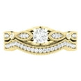 thumbnail image 2 of Dazzlingrock Collection 0.50 Carat (ctw) 14K Round White Diamond Ladies Bridal Engagement Ring Set 1/2 CT, Yellow Gold, Size 9.5, 2 of 4