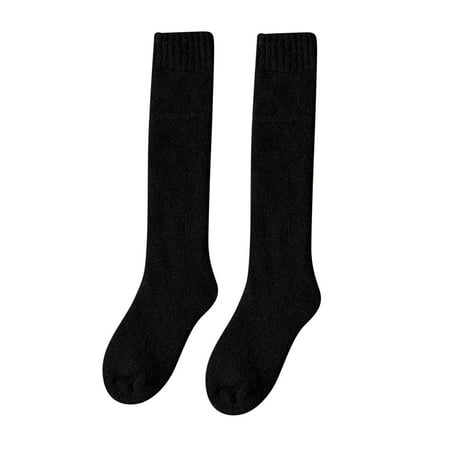 

Qxutpo Socks for Women Woolen Calf Fall Winter Stockings with Extra Thick Wool Ring for Warmth and Knee Socks