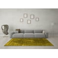 thumbnail image 3 of Ahgly Company Indoor Round Oriental Yellow Industrial Area Rugs, 4' Round, 3 of 4