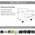 thumbnail image 2 of Skksst 2-Pieces Jacquard Tub Chair Cover Slipcover Club Armchair Sofa Protector Furniture Protector, 2 of 7