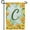 Monogram C, variant on America Forever Spring Monogram Garden Flag Letter X 12.5 x 18 inches Double Sided Vertical Outdoor, Yard, Lawn, Beautiful Dafodills, Spring Season, Flowers, Summer Floral Garden Flag